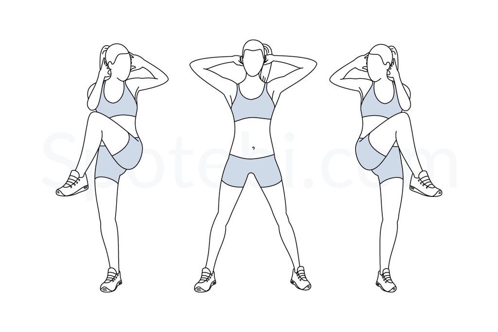 Standing Elbow To Crunches